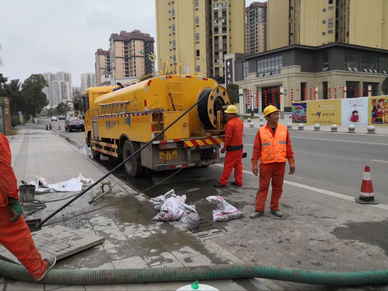 福海排污管道清淤-管道清洗